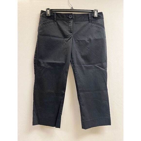 The Limited Women's Mid-rise Capri Trouser Drew-fit Pants Black Size 10 - Picture 1 of 9